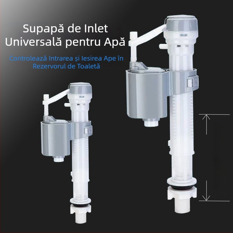 Supapă de alimentare a rezervorului de apă pentru toaletă (Material: Plastic; Mod de utilizare: Conexiune filetata; Metodă de prelucrare: Turnare prin injecție; Stil: Simplitate modernă; Certificare: Nu)