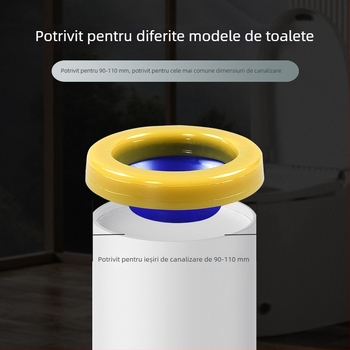 Etanșare flanșă pentru toaletă cu valve anti-miros, material ABS + lipici unt, cod 021, stil modern minimalist