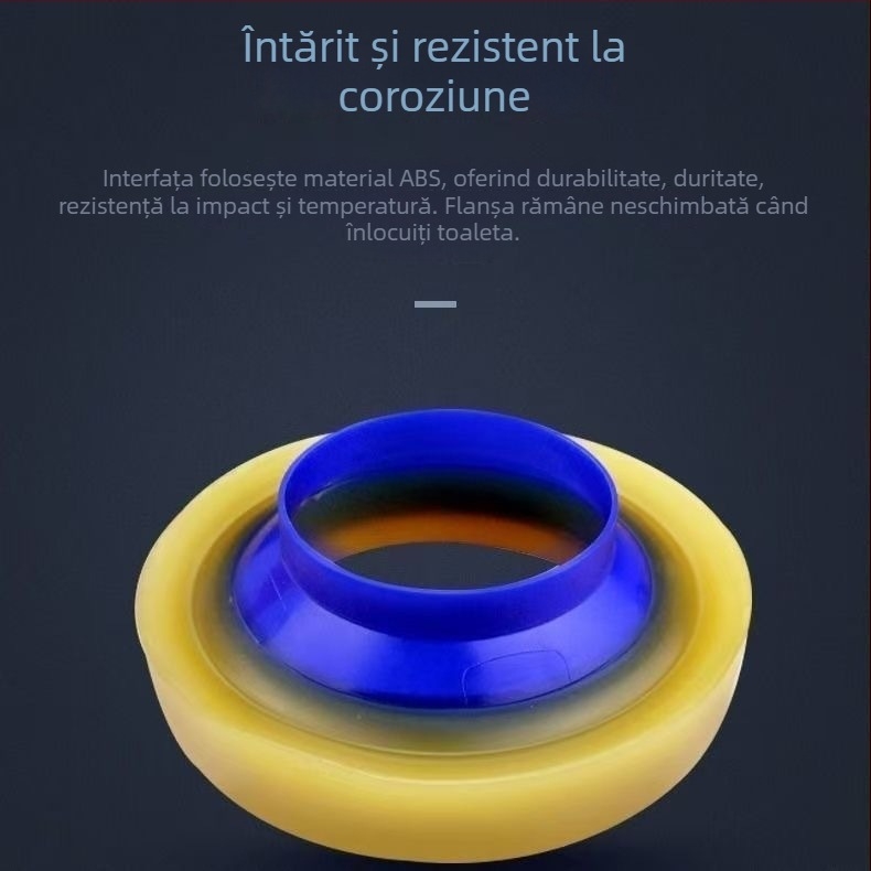 Etanșare flanșă pentru toaletă cu valve anti-miros, material ABS + lipici unt, cod 021, stil modern minimalist