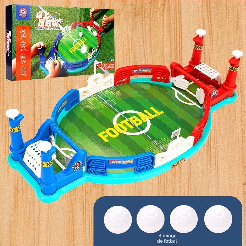 Joc de masă multi-joc: bowling, fotbal, baschet și catapultă; interacțiune părinte-copil; plastic; potrivit pentru vârstele 4–35 de ani.