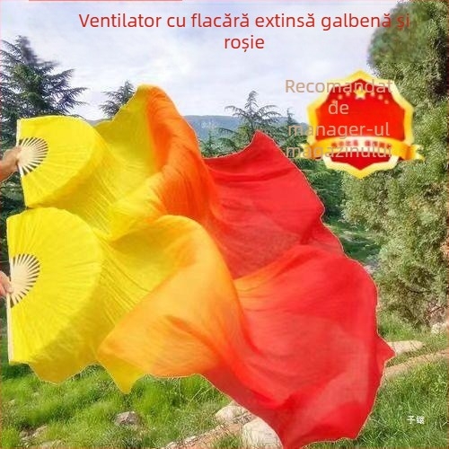 Fan de dans pentru dansul burii, material Bodhi, stil etnic, retro literar