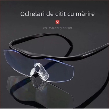 Ochelari de citit purtabili, cu mărire mare pentru vârstnici, portabili, lentile PC cu filtr de lumină albastră, construcție fără ramă, stil pătrat.