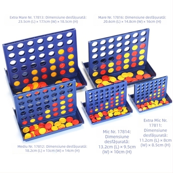 Joc de familie 3D de tip board cu patru în linie, cinci în linie și bingo; din plastic; vârste 7–14, 15–35, 36–60, 61+