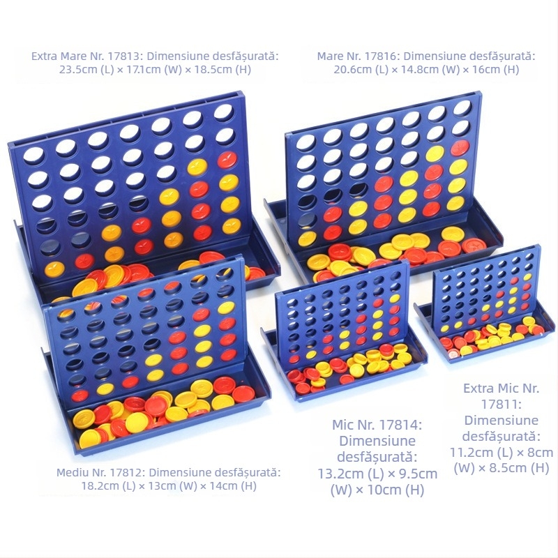 Joc de familie 3D de tip board cu patru în linie, cinci în linie și bingo; din plastic; vârste 7–14, 15–35, 36–60, 61+