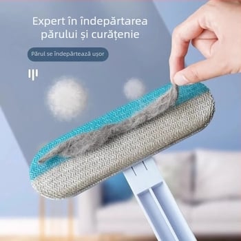 Perie de păr pentru animale Ming tong din plastic, pentru pisici și câini, curăță părul de mobilier și covoare.