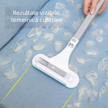 Perie de păr pentru animale Ming tong din plastic, pentru pisici și câini, curăță părul de mobilier și covoare.