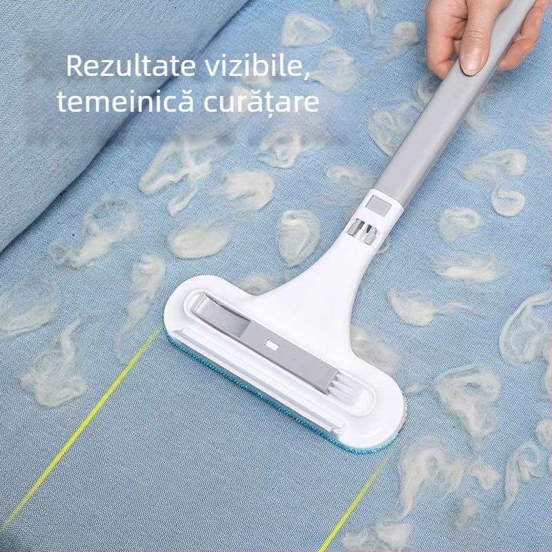 Perie de păr pentru animale Ming tong din plastic, pentru pisici și câini, curăță părul de mobilier și covoare.