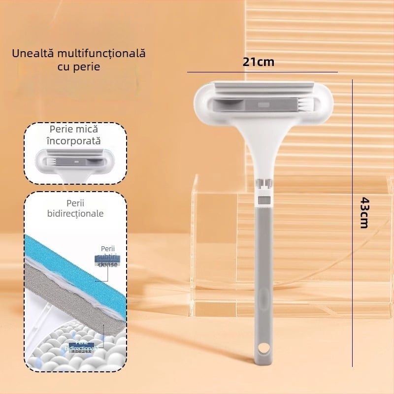 Perie de păr pentru animale Ming tong din plastic, pentru pisici și câini, curăță părul de mobilier și covoare.