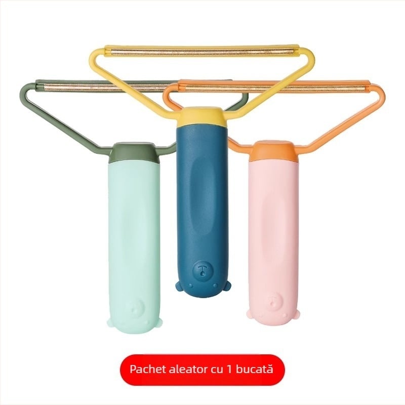 Perie de păr pentru animale Ming tong din plastic, pentru pisici și câini, curăță părul de mobilier și covoare.