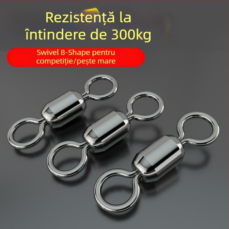 Conector inelar în formă de 8 pentru pescuit – oțel inoxidabil, marcă A Little Red, origine China