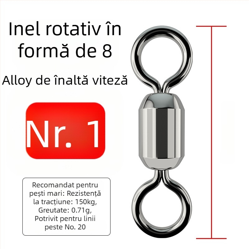 Conector inelar în formă de 8 pentru pescuit – oțel inoxidabil, marcă A Little Red, origine China