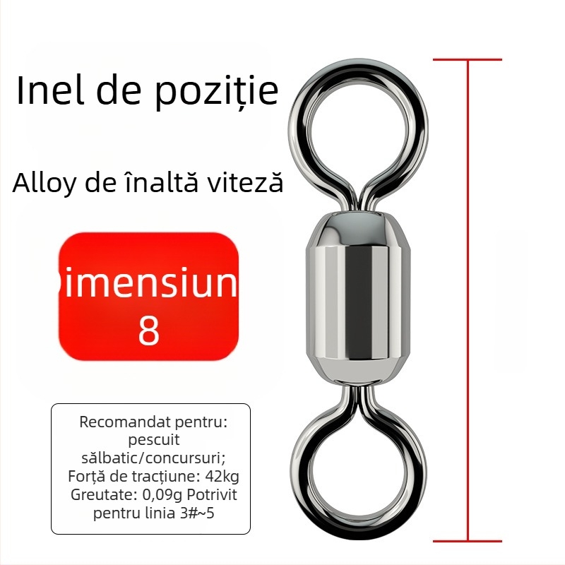 Conector inelar în formă de 8 pentru pescuit – oțel inoxidabil, marcă A Little Red, origine China