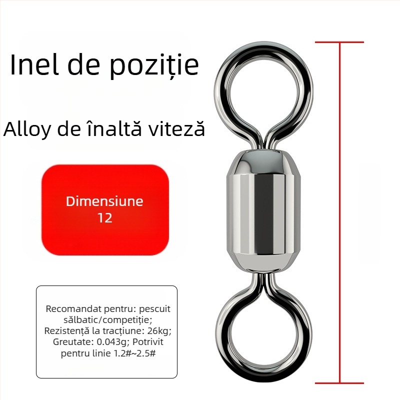 Conector inelar în formă de 8 pentru pescuit – oțel inoxidabil, marcă A Little Red, origine China