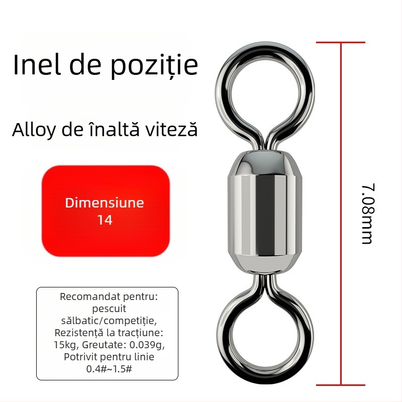 Conector inelar în formă de 8 pentru pescuit – oțel inoxidabil, marcă A Little Red, origine China