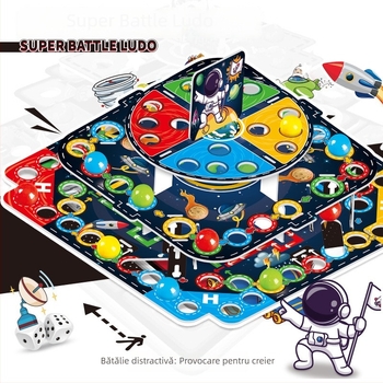 Șah 3D zburător pentru copii - joc de familie educativ, cu piese din hârtie