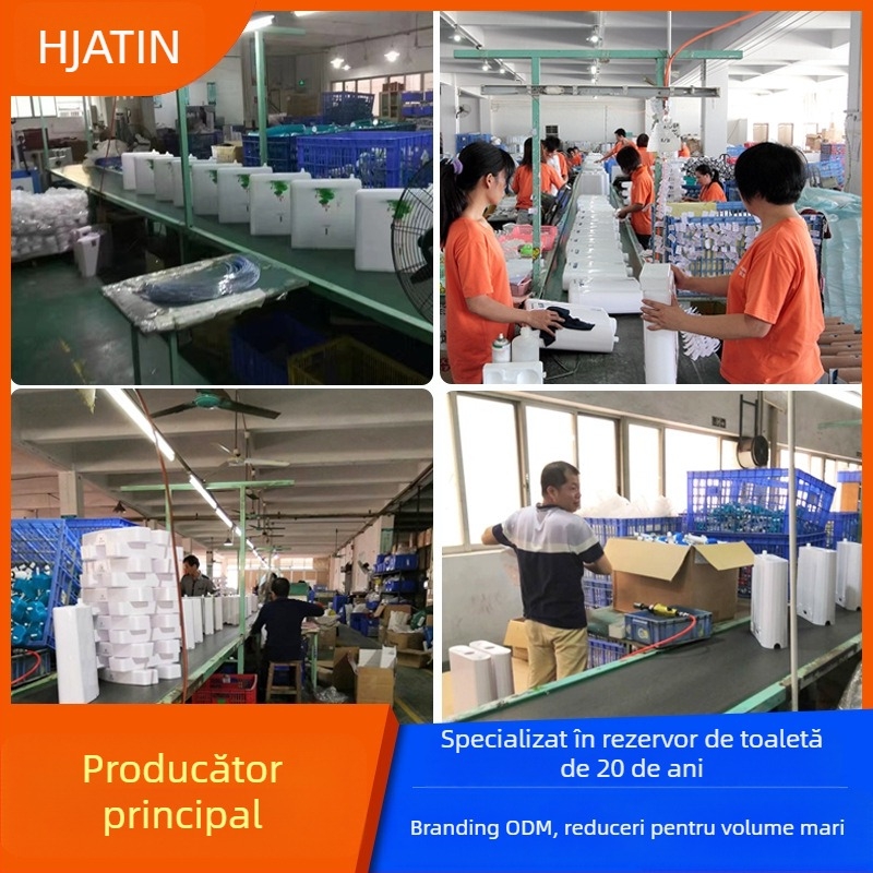 Rezervor de apă pentru toaletă - PP material - acționare manuală prin apăsare - producție OEM - stil modern minimalist - brand Hejiating