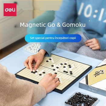 Set magnetic Go și Gomoku – piese magnetice, tablă Go/Gomoku, divertisment educațional, potrivit pentru vârste 4-61+