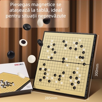 Set magnetic Go și Gomoku – piese magnetice, tablă Go/Gomoku, divertisment educațional, potrivit pentru vârste 4-61+