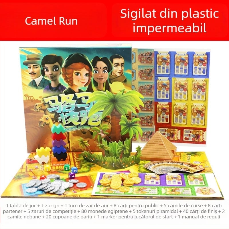 Joc de societate Curse de cămile - Hengxi, Cărți de hârtie, Joc de familie, 14+ ani