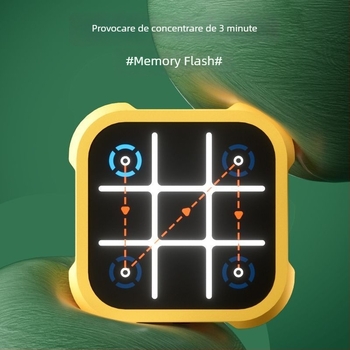 Joc electronic Tic-Tac-Toe, patru în unu, antrenament de memorie, joc de masă pentru copii 7–14 ani, stimulează coordonarea mână-ochi