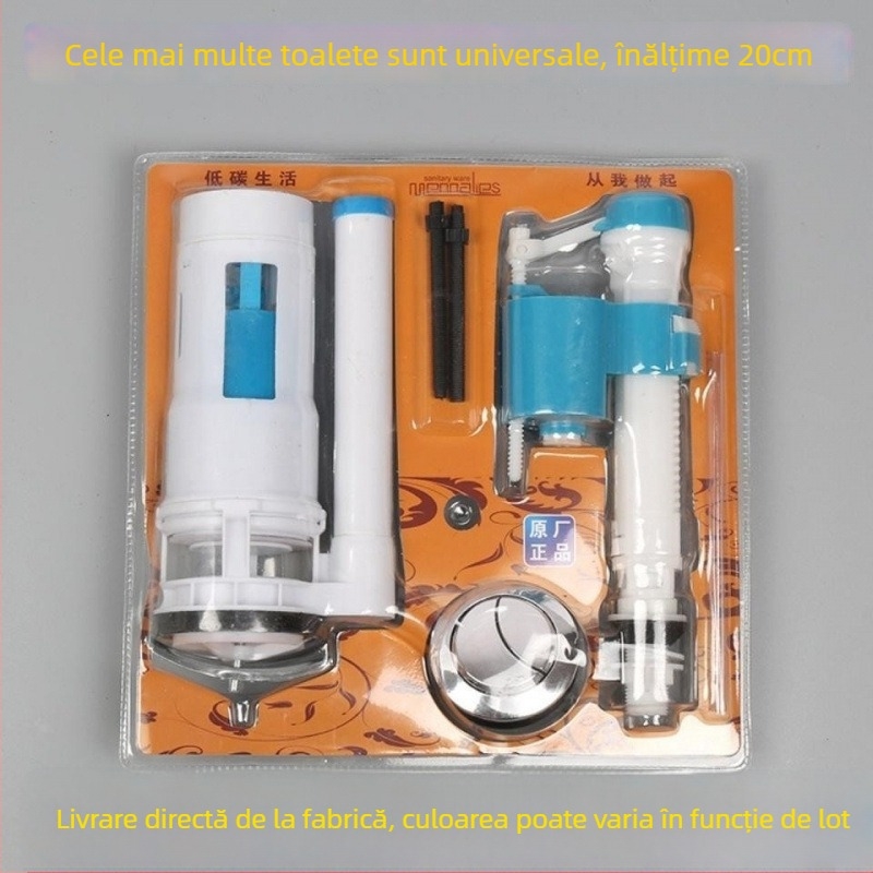 Accesorii rezervor WC - Valvă de apă, Buton de clătire, Compatibilitate universală, Ambalaj blister, Serviciu de instalare