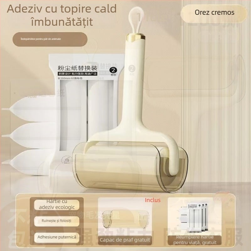 Rola de îndepărtare a părului cu adeziv de înaltă vâscozitate, portabilă pentru uz casnic, construcție din plastic