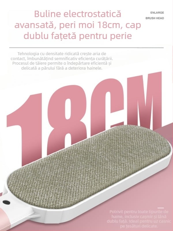 Rola pentru îndepărtarea scamelor de haine – material ABS/PP, design modern minimalist, lansare 2020, elimină părul și praful