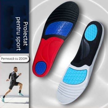 Talpă interioară PU cu suport arcuit, anti-torsion, gel absorbind transpirația, amortizare cu înaltă elasticitate, talpă întreagă ortopedică