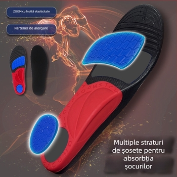 Talpă interioară PU cu suport arcuit, anti-torsion, gel absorbind transpirația, amortizare cu înaltă elasticitate, talpă întreagă ortopedică