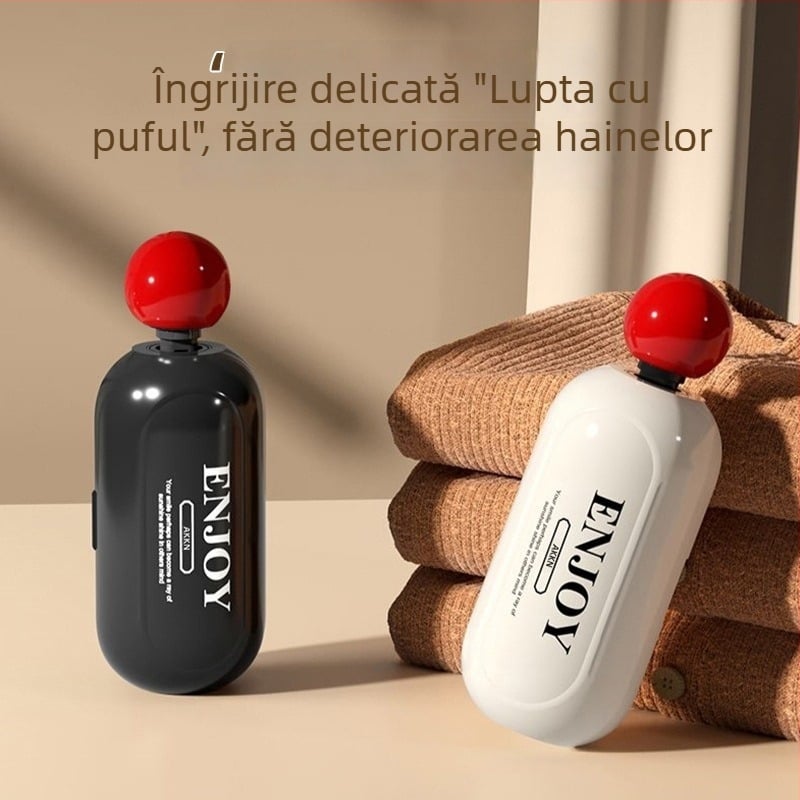 Îndepărtător de scame 2-în-1 cu capac anti-praf și design lavabil — Material: ABS + cauciuc moale; Origine: Zhejiang; Lansare: Toamnă 2024; Stil: Lux ușor