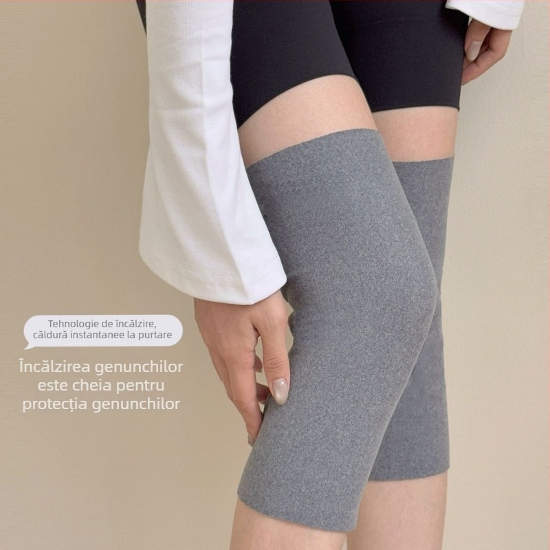 Compete Protecții termice pentru genunchi pentru ciclism, pentru toamnă–iarna, cu Velcro reglabil, pentru adulți (Iarna 2025)