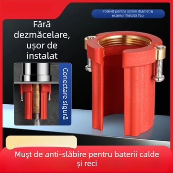 Piuliță de montaj pentru robinetul bucătăriei — anti-slăbire, ABS material, montaj în spirală