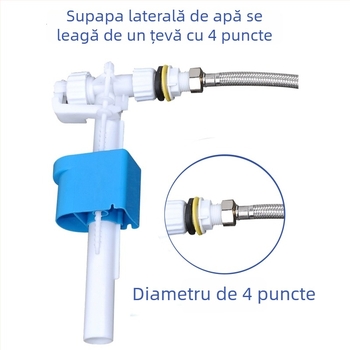 Supapă laterală de alimentare cu apă pentru toaletă — plastic, turnare prin injecție, design modern