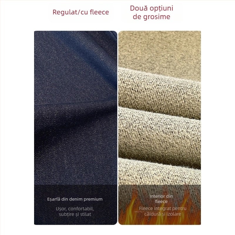 Blugi de tip wide-leg cu talie înaltă, curea din esarfa de mătase, lungime până la podea, iarna 2025