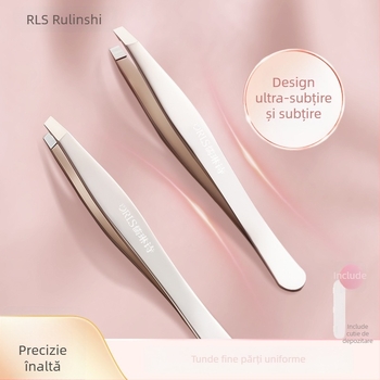 Clip pentru sprâncene din oțel inoxidabil, pensetă pentru gene false și instrument de smuls păr