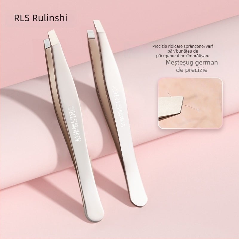 Clip pentru sprâncene din oțel inoxidabil, pensetă pentru gene false și instrument de smuls păr