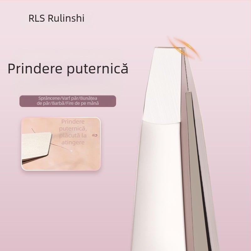 Clip pentru sprâncene din oțel inoxidabil, pensetă pentru gene false și instrument de smuls păr