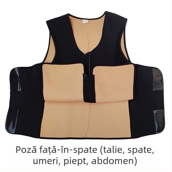 Bandă talie cu încălzire proprie din turmalin, încălzitor pentru spate, terapie magnetică pentru adulți, poliester