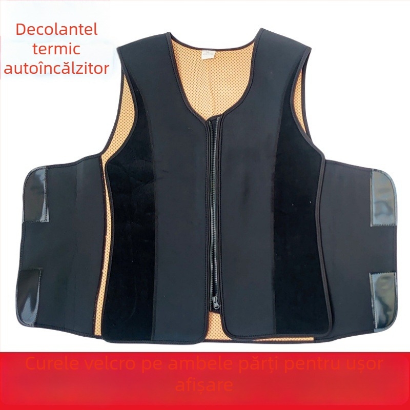 Bandă talie cu încălzire proprie din turmalin, încălzitor pentru spate, terapie magnetică pentru adulți, poliester