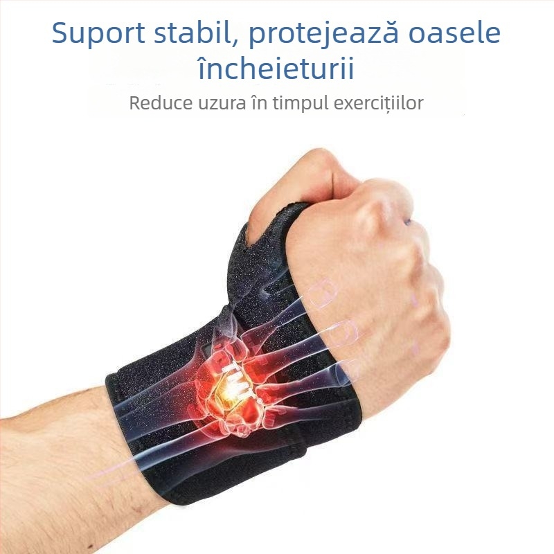 Protecție pentru încheietura mâinii pentru baschet, cu protecție a tecii tendonului, material respirabil ce absoarbe transpirația, suport pentru încheietură pentru adulți