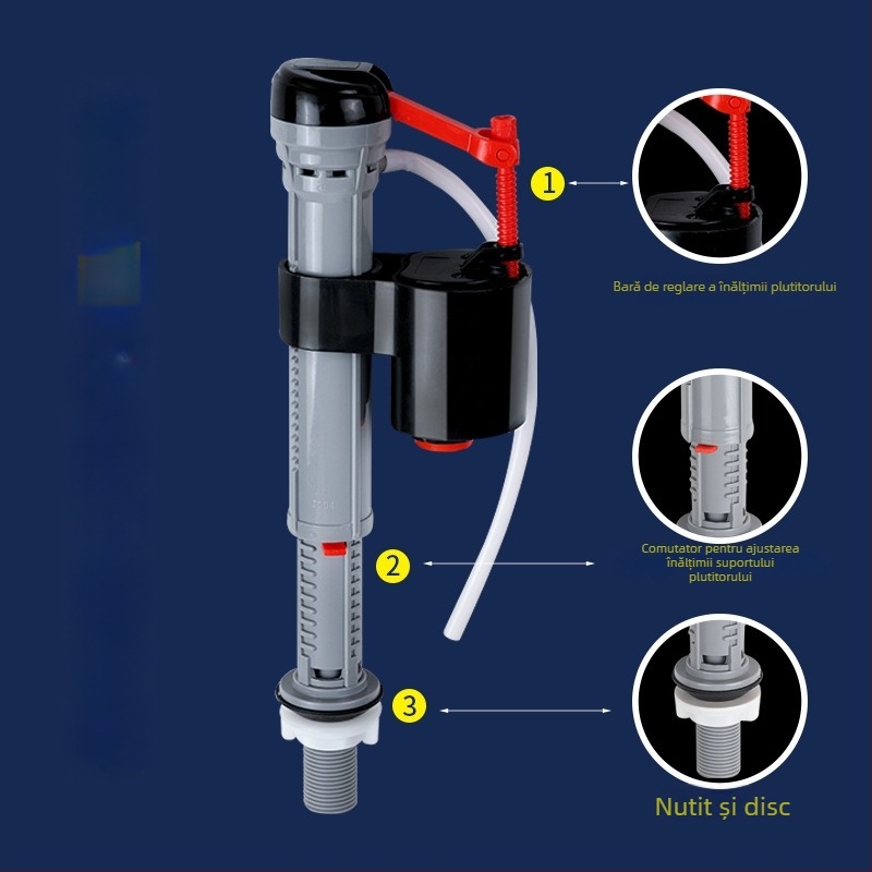 Supapă de alimentare pentru toaletă cu plutitor | material: POM | marcă: Shengfeng Zhongsu | montaj direct | stil modern minimalist