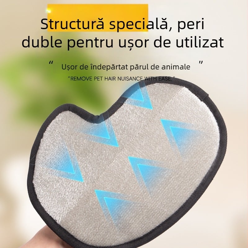 Mănuși pentru îndepărtarea părului la animale – materiale: țesătură plasă și țesătură perie; Brand: Cute to all living beings; Import: Nu