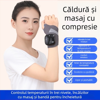 Brățară încălzire pentru încheietură cu încălzire grafen și control inteligent al temperaturii (fibră de poliester; pentru mâini)