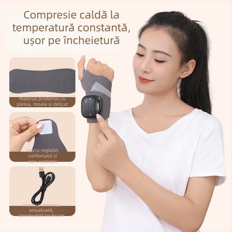 Brățară încălzire pentru încheietură cu încălzire grafen și control inteligent al temperaturii (fibră de poliester; pentru mâini)