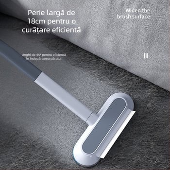 Perie pentru îndepărtarea părului de la animale de companie pentru pisici cu blană scurtă – cap de perie arcuit, pentru curățarea covoarelor, canapele și paturilor