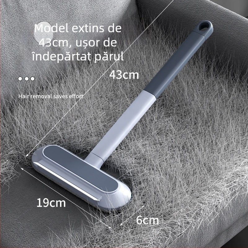 Perie pentru îndepărtarea părului de la animale de companie pentru pisici cu blană scurtă – cap de perie arcuit, pentru curățarea covoarelor, canapele și paturilor