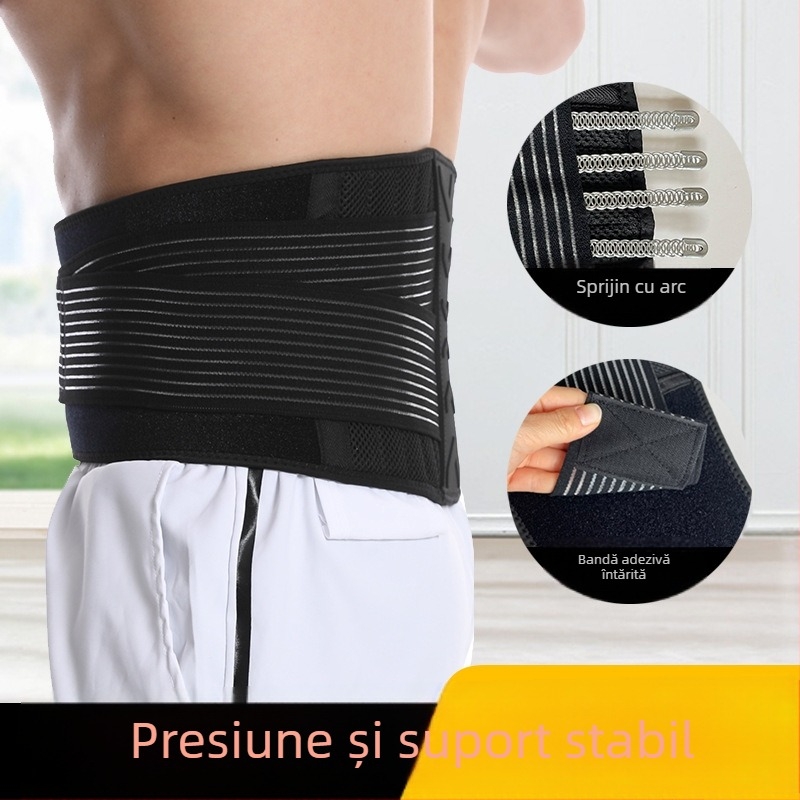 Dragon Curea de talie pentru protecție în timpul ridicării greutăților, cu suport cu arc, compresie bidirecțională, material SBR, pentru adulți