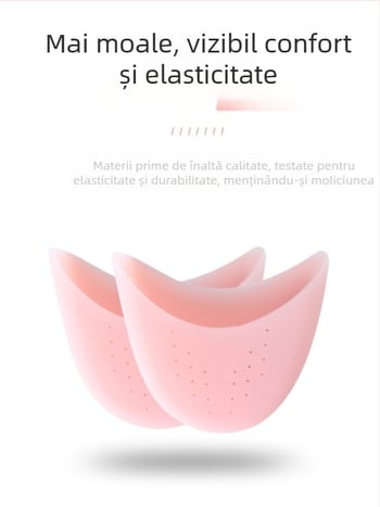 Acoperire din silicon pentru degetul de balet cu orificii de aer bidirecționale și protecție a degetului