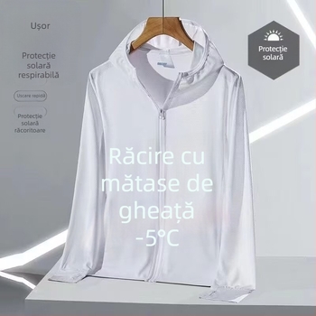 Jachetă de vară cu protecție solară din plasă, 90% poliester, fermoar, buzunare laterale