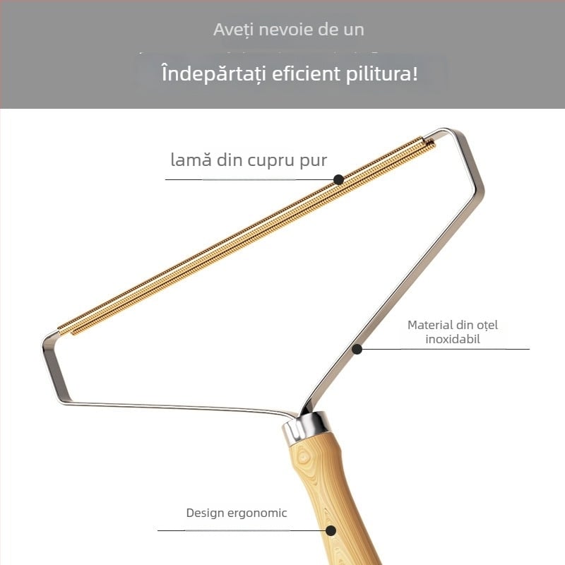 Instrument manual de îndepărtare a părului de pe haine și de pe blana animalelor de companie – plastic, lansare toamna 2024, design modern minimalist, îndepărtare păr